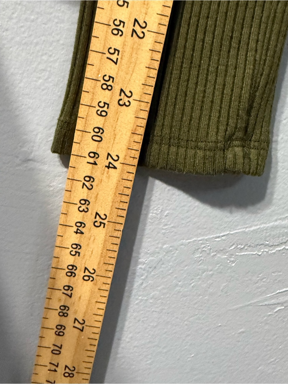 Reformation Jeans Olive Green Ribbed Mock Neck Long Sleeve Mini Dress Womens S - Picture 7 of 10